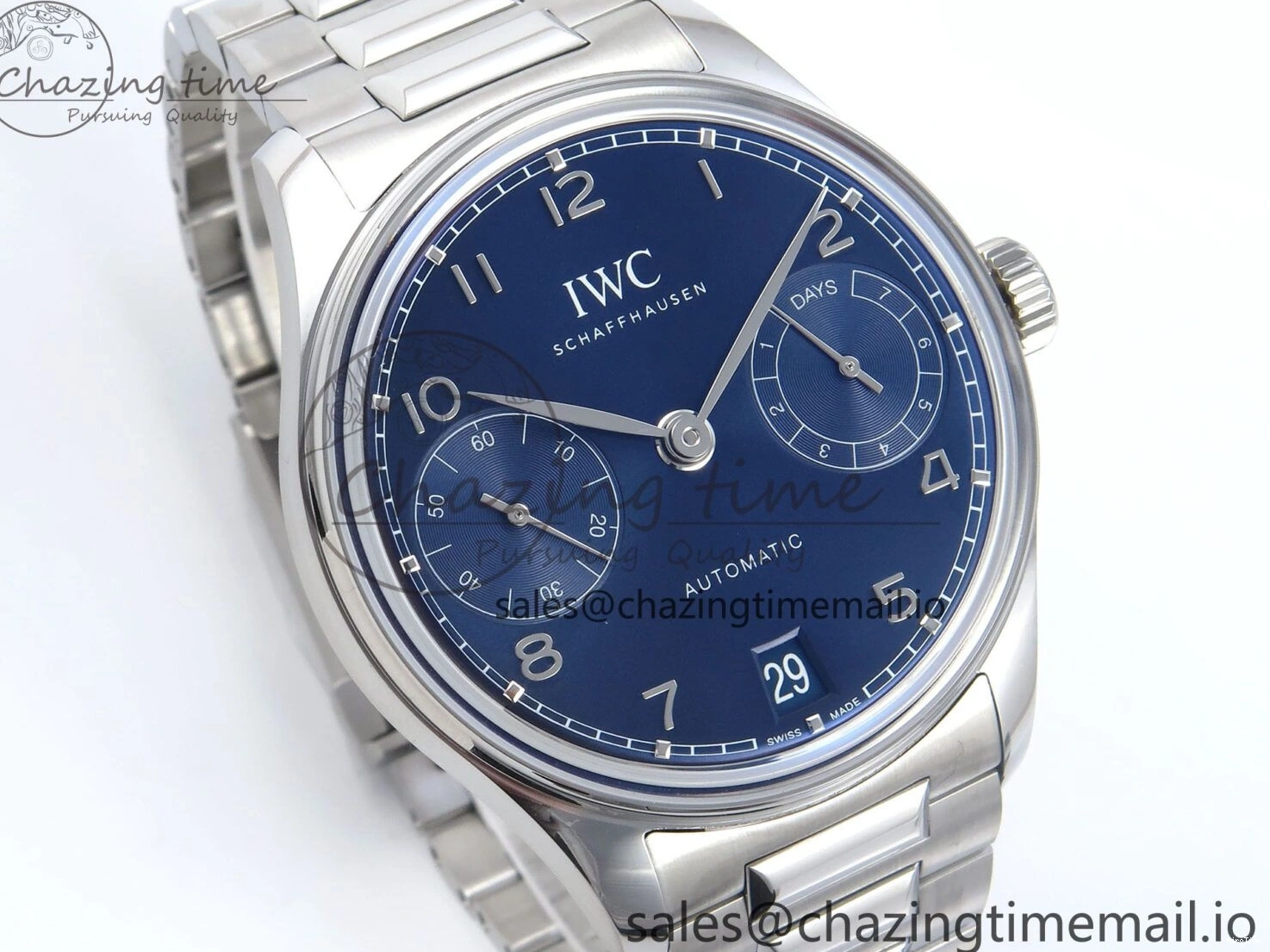 MIROTIME 1221 Portugieser Auto IWC0562E APSF 1:1 Best Edition Blue Dial on SS Bracelet A Timeless 6997
